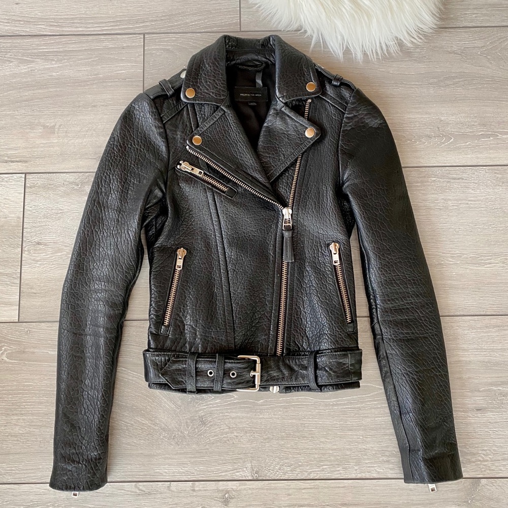 Authentic MACKAGE Rumer Leather Biker Jacket XXXS